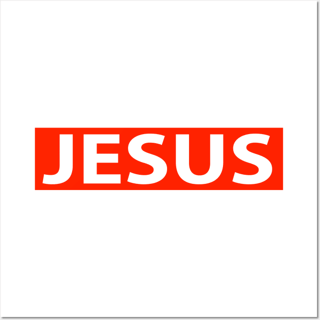 Jesus Name Religious Funny Christians T-Shirt Wall Art by Happy - Design